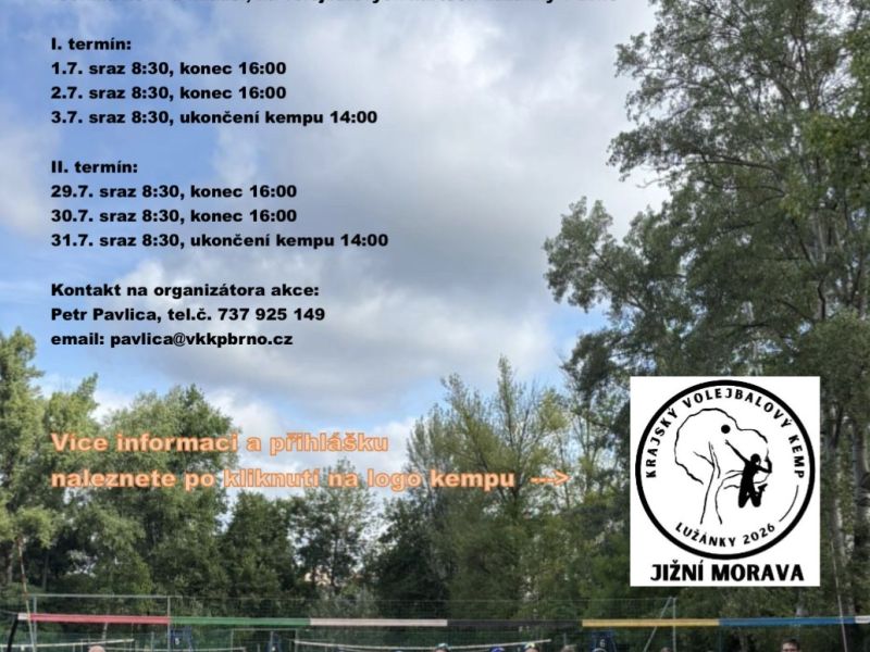 Krajský volejbalový kemp pro dívky ročníku 2011 a mladší, Brno